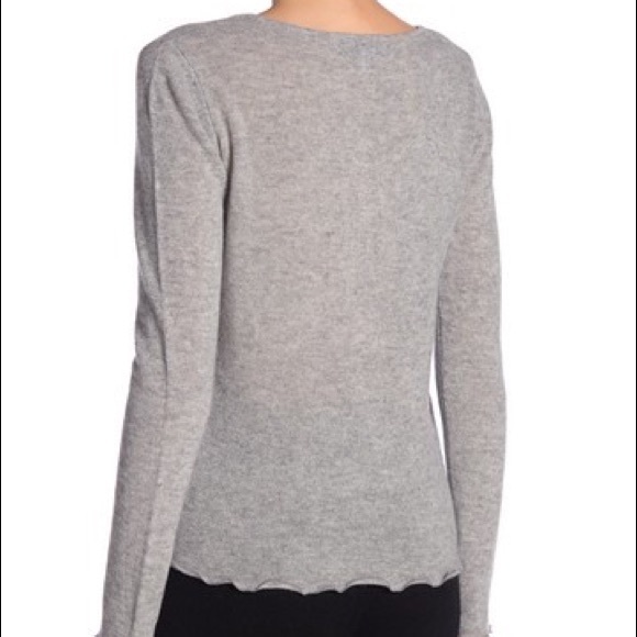 MBY MAGASCHONI Lettuce Edge Solid Cashmere Sweater - Picture 2 of 2